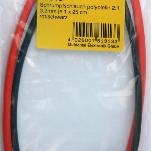 Schrumpfschlauch Sortiment je 1 x 25 cm rot/schwarz