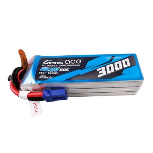 Gens Ace 6S 3000mAh 60C LiPo Akku mit G-Tech für RC-Flugzeuge und Segler