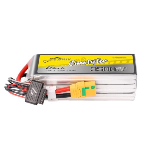 Tattu 6S 3500mAh 150C LiPo Akku mit G-Tech und XT90-Stecker von Gens Ace/Tattu für RC-Modellflugzeuge