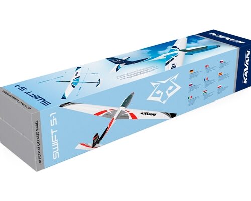 KAVAN Swift S1 2400mm ARF in Blau – Frontansicht des RC-Segelflugzeugs.