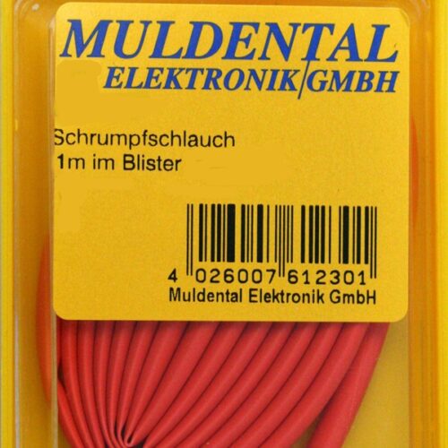 Muldental Schrumpfschlauch rot