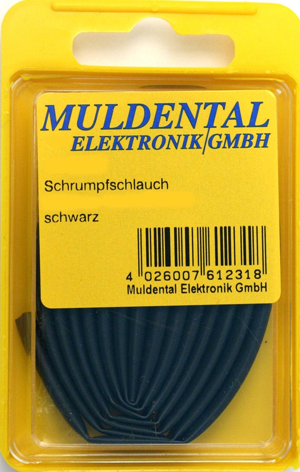 Muldental Schrumpfschlauch schwarz