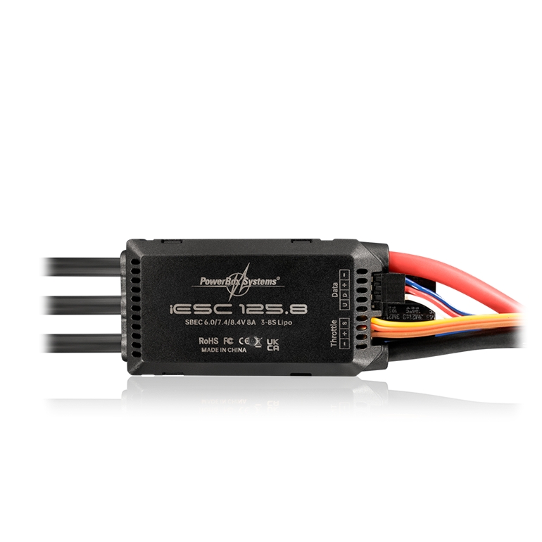 PowerBox iESC 125.8 Brushless Regler in Rückansicht