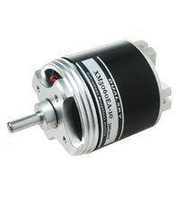 Dualsky XM5060EA-10 Brushless Motor in der Seitenansicht mit Motorwelle