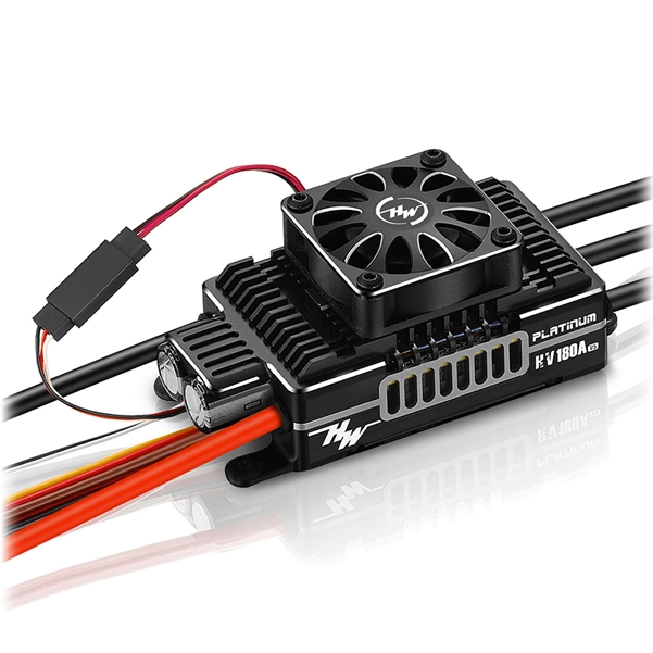 Hobbywing Platinum Pro V5 180A HV Regler mit Lüfter und Kühlkörper
