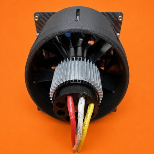 Motor- und Rückansicht des AeroSnap 100 Klappimpellers mit WeMoTec-Impeller