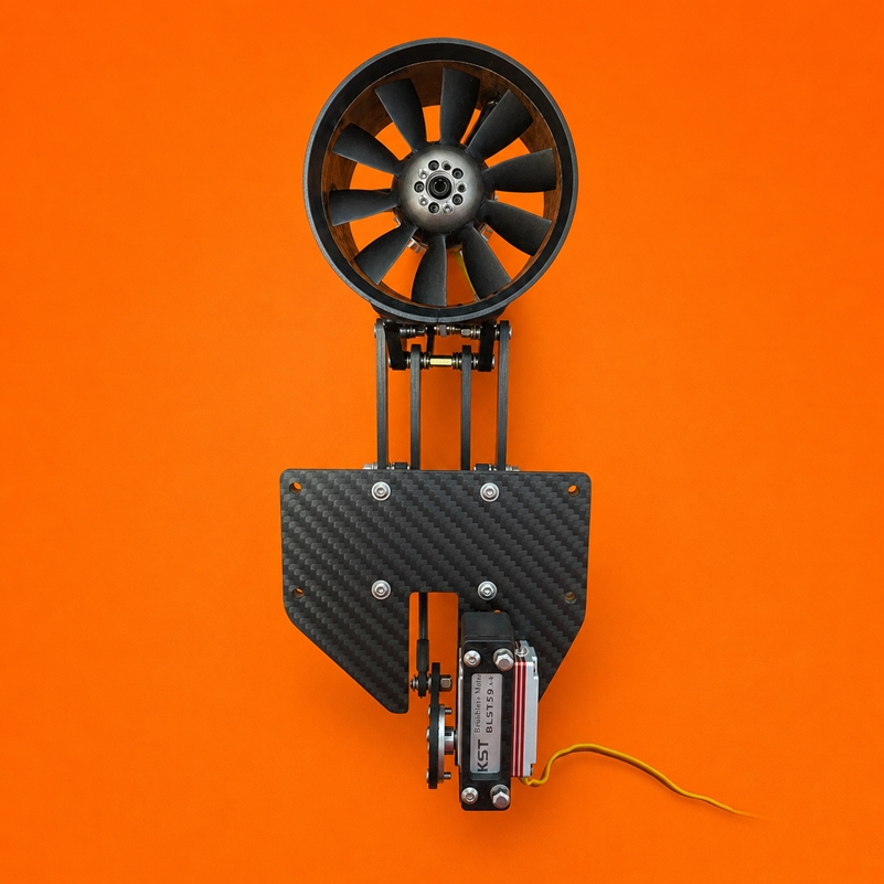 Frontansicht des AeroSnap 90 Klappimpellers mit 90-mm-Schübeler-Impeller