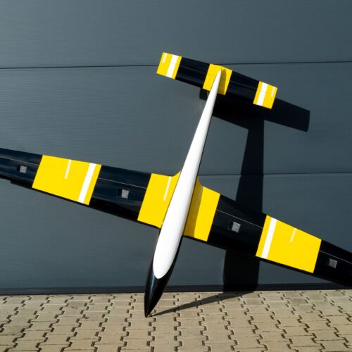 Unterseite des Tomahawk KOBUZ Carbon 3,20 m in Gelb-Schwarz