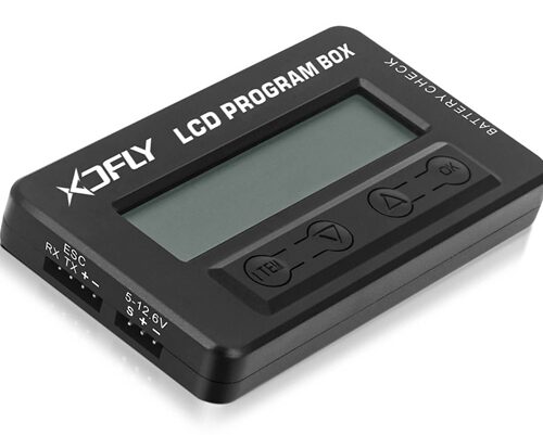 XDFly LCD-Programmierbox in Schrägansicht für die Programmierung von HPro und HPro HV Reglern