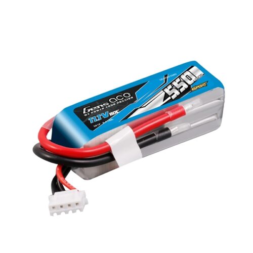 Gens Ace 3S 550mAh 80C LiPo Akku schräg von oben