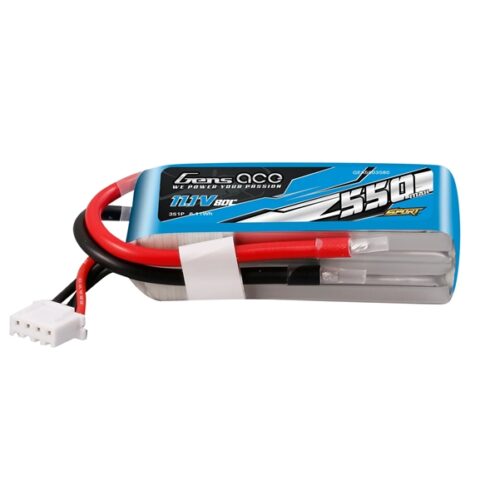 Gens Ace 3S 550mAh 80C LiPo Akku mit Anschlusskabel