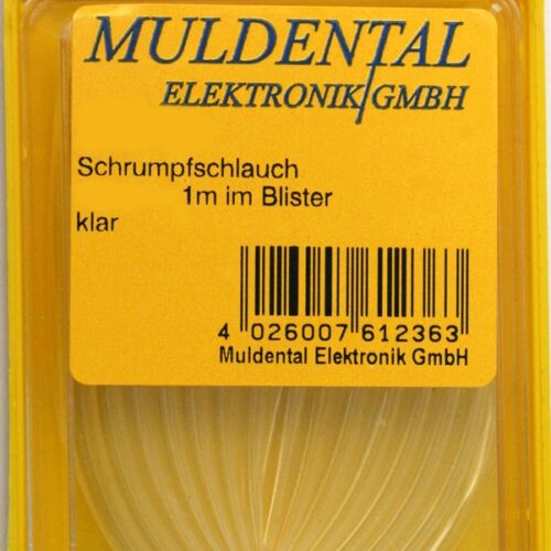 Muldental Schrumpfschlauch transparent aus Polyolefin, 1 Meter