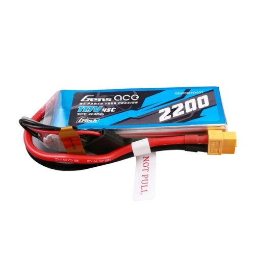 Gens Ace 2200mAh 3S LiPo Akku in Seitenansicht