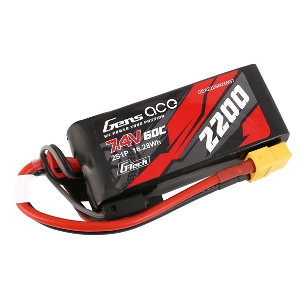 Gens Ace 2S LiPo Akku 2200mAh mit XT60-Stecker