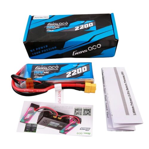Gens Ace 2200mAh LiPo Akku mit Verpackung und Lieferumfang