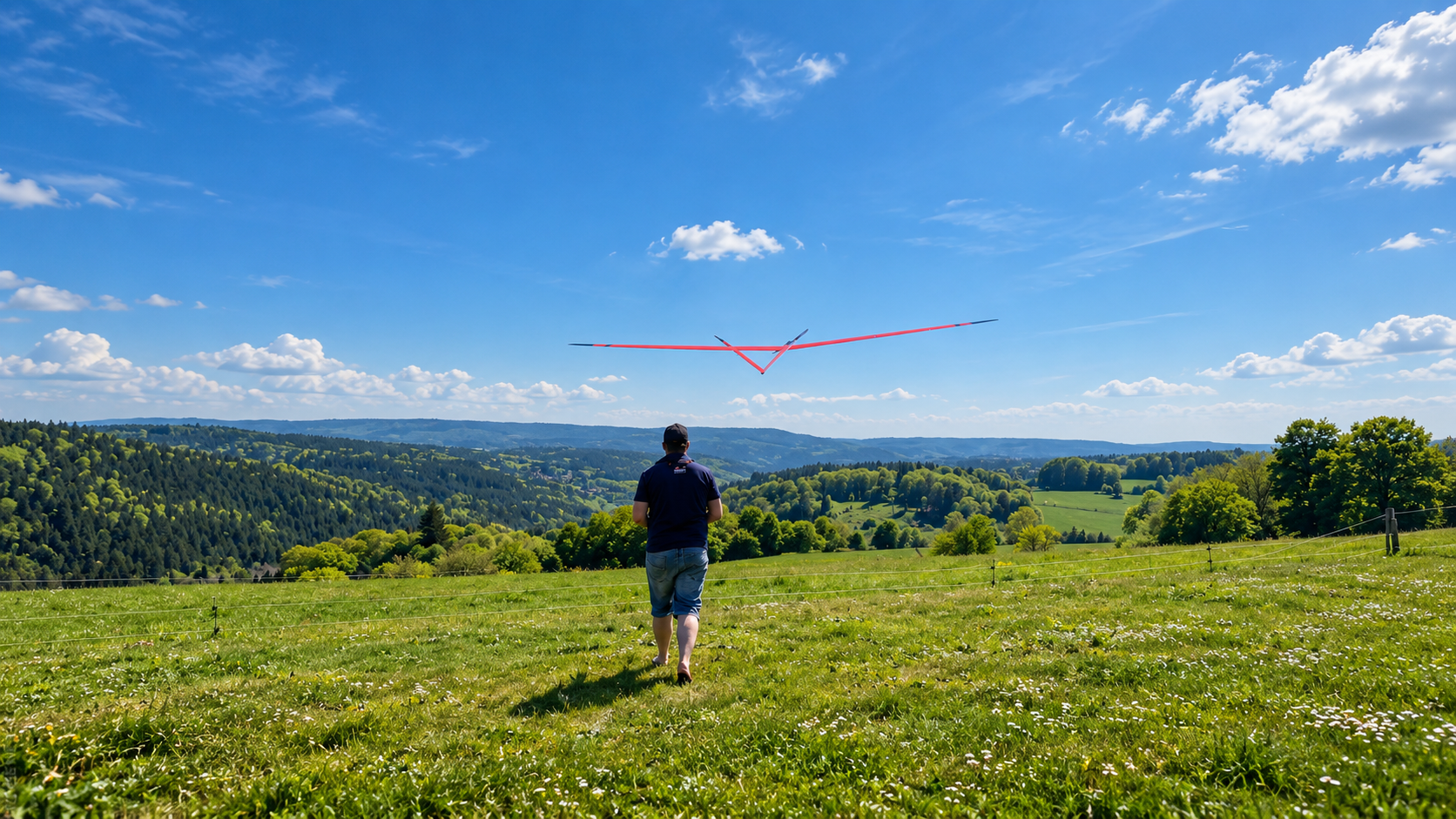 Patrick Türmer mit RC-Segler