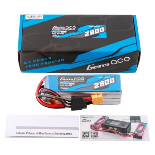 Gens ace 4S 2800mAh 60C LiPo-Akku Lieferumfang mit Verpackung